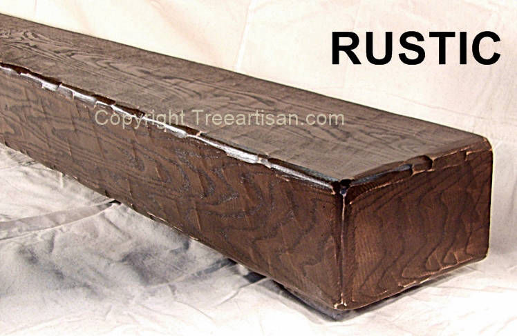 Rustic or Modern Oak Fireplace Mantel Beam Floating Shelf