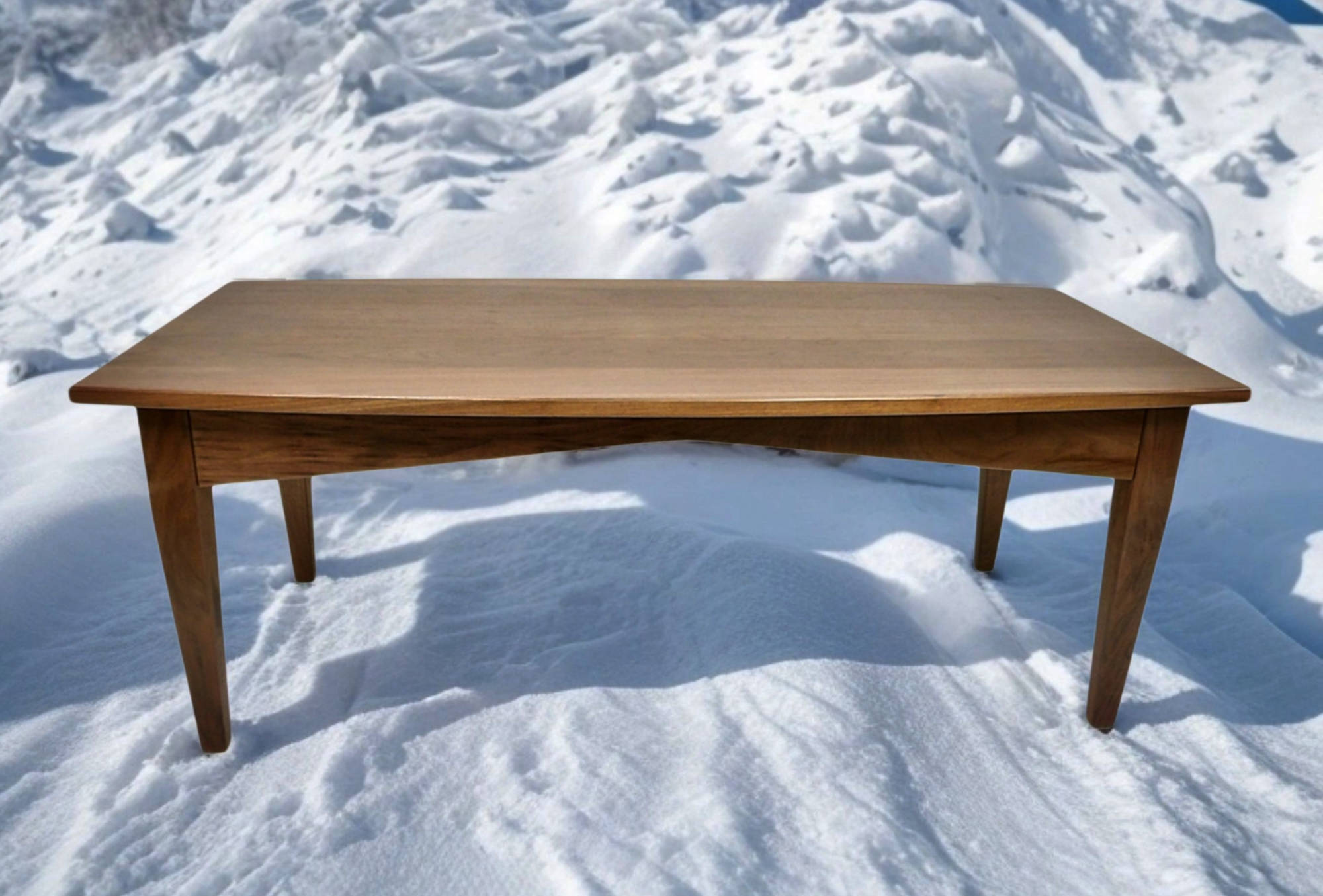 Mcm walnut coffee table deals